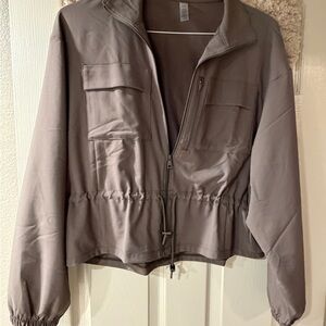 Beyond Yoga Taupe Utility Jacket